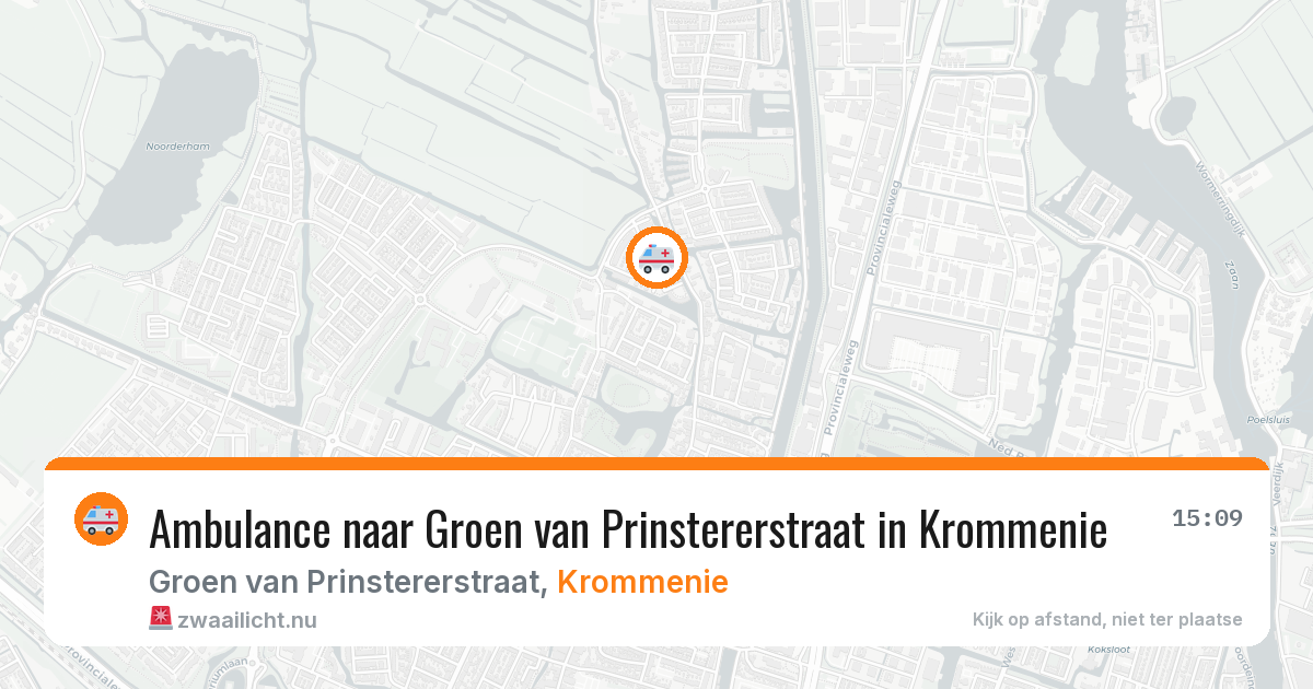 Ambulance naar Groen van Prinstererstraat in Krommenie — 24 jul 2026