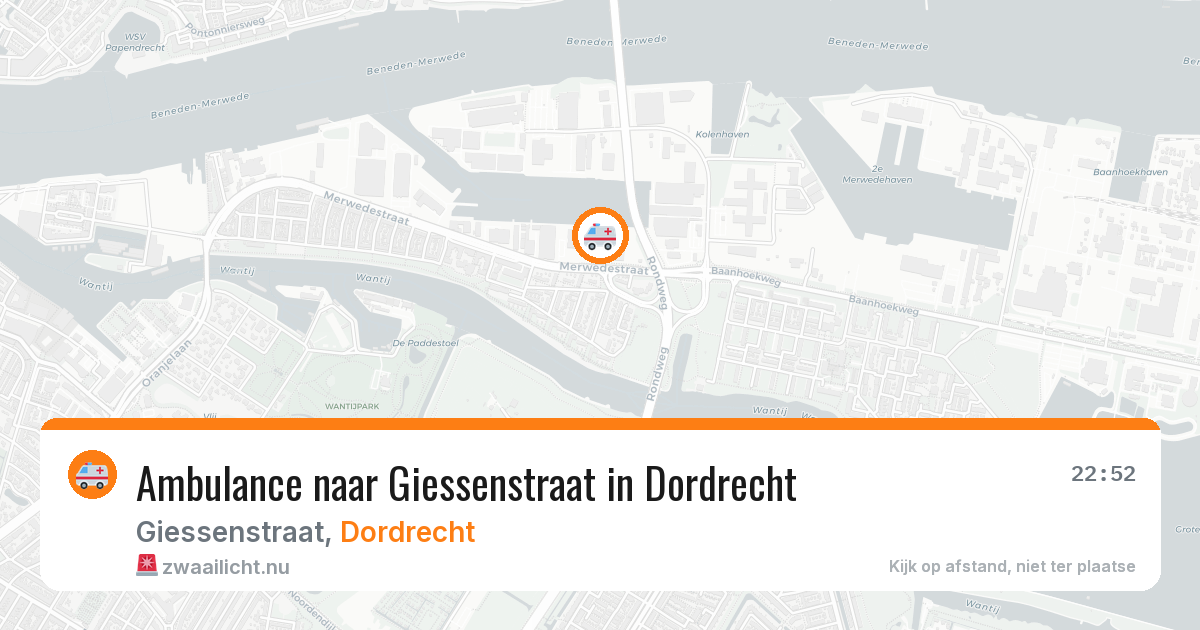 Ambulance naar Giessenstraat in Dordrecht — 31 mei 2026