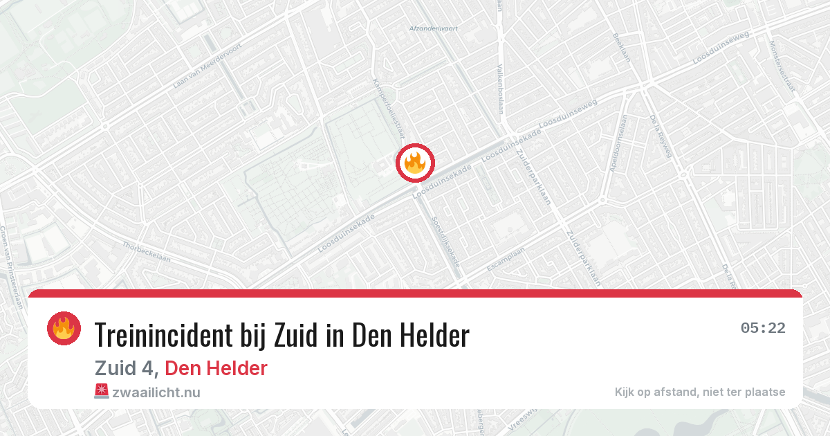 Treinincident bij Zuid in Den Helder — 18 mrt 2026