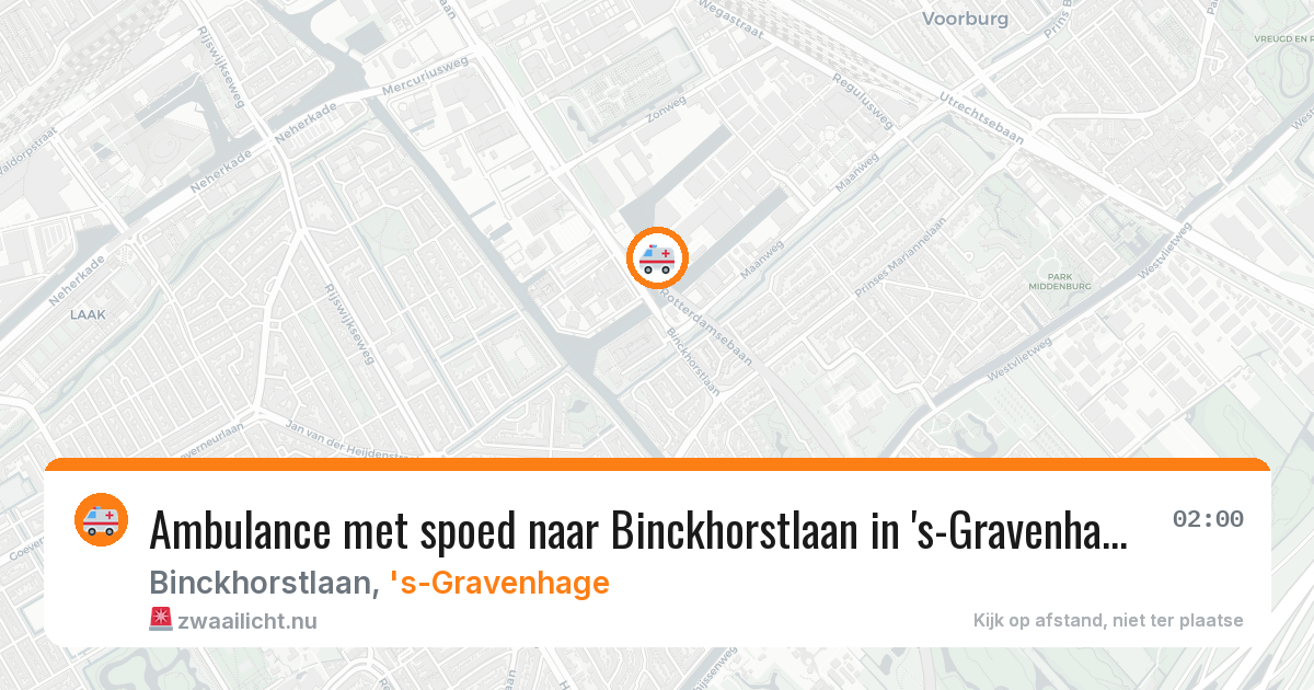 Ambulance met spoed naar Binckhorstlaan in 's-Gravenhage — 22 mrt 2026