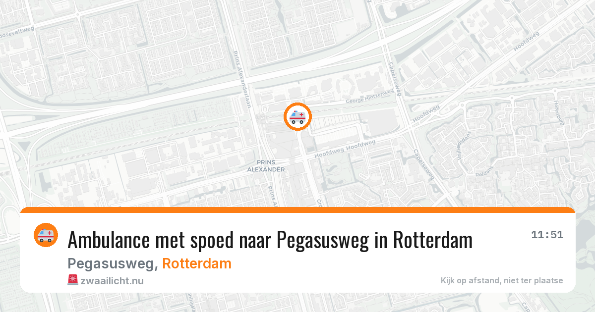Ambulance met spoed naar Pegasusweg in Rotterdam — 19 jul 2026