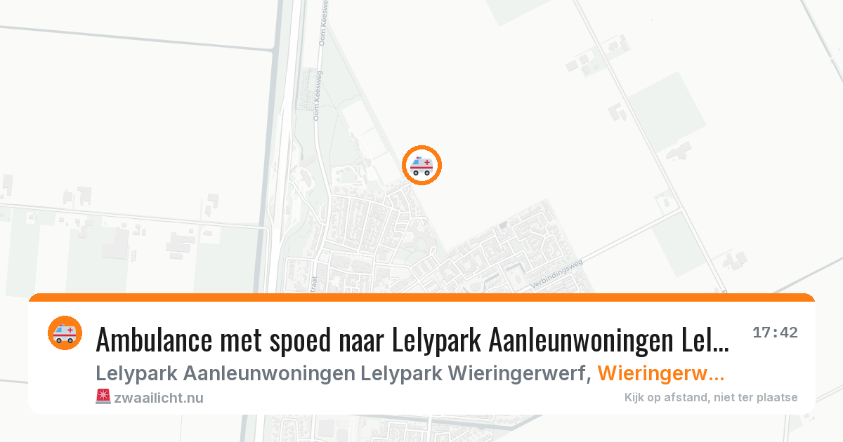 Ambulance met spoed naar Lelypark Aanleunwoningen Lelypark Wieringerwerf in Wieringerwerf — 25 mrt 2026