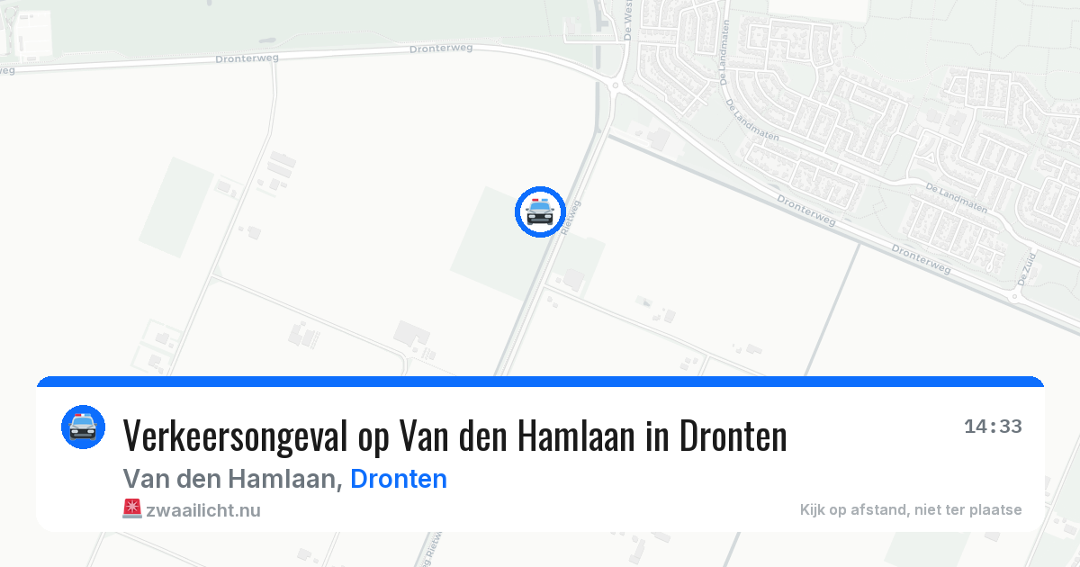 Verkeersongeval op Van den Hamlaan in Dronten — 12 apr 2026