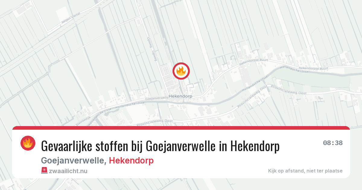 Gevaarlijke stoffen bij Goejanverwelle in Hekendorp — 1 apr 2026