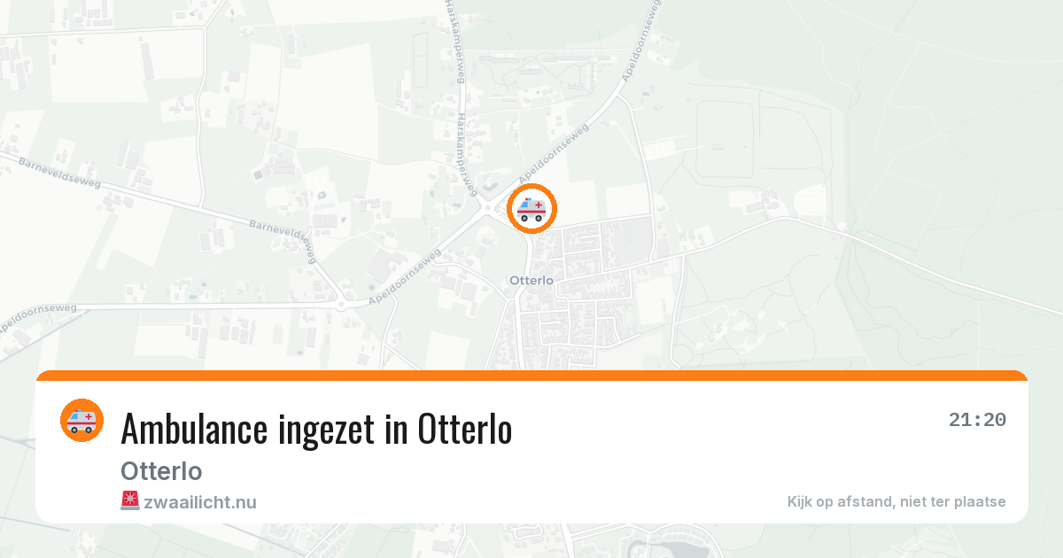 Ambulance ingezet in Otterlo — 20 jul 2026