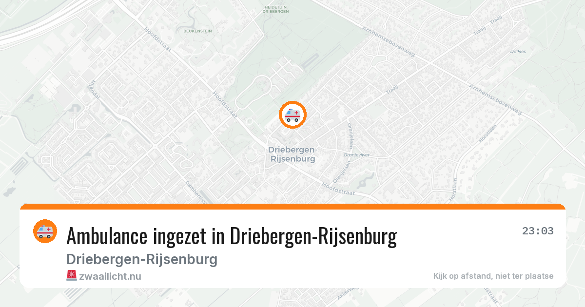 Ambulance ingezet in Driebergen-Rijsenburg — 9 jul 2026