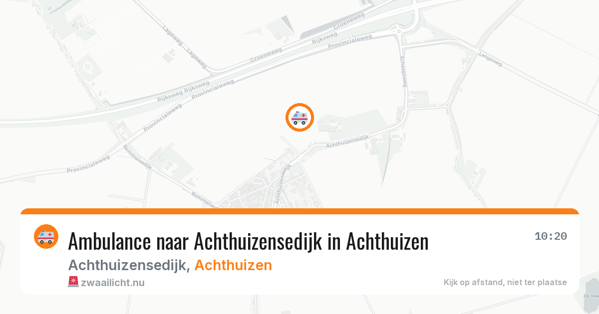 Ambulance naar Achthuizensedijk in Achthuizen — 18 jul 2026