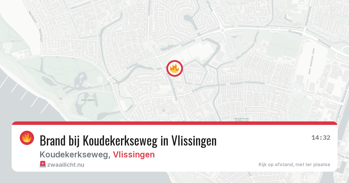Brand bij Koudekerkseweg in Vlissingen — 30 mei 2026