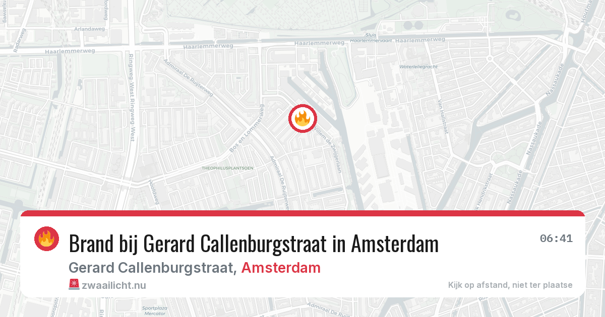 Brand bij Gerard Callenburgstraat in Amsterdam — 12 jul 2026