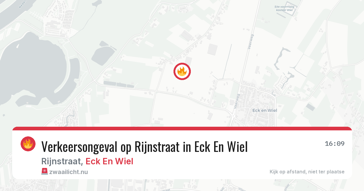 Verkeersongeval op Rijnstraat in Eck En Wiel — 22 mrt 2026