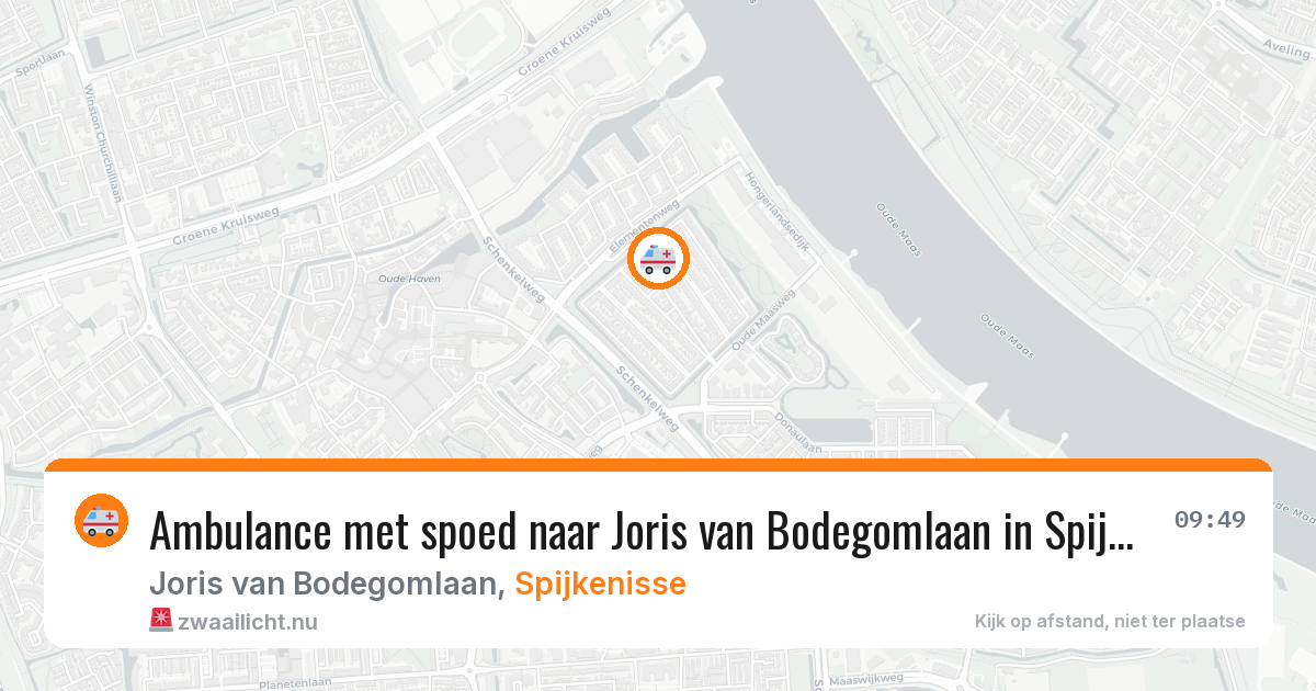 Ambulance met spoed naar Joris van Bodegomlaan in Spijkenisse — 10 jul 2026