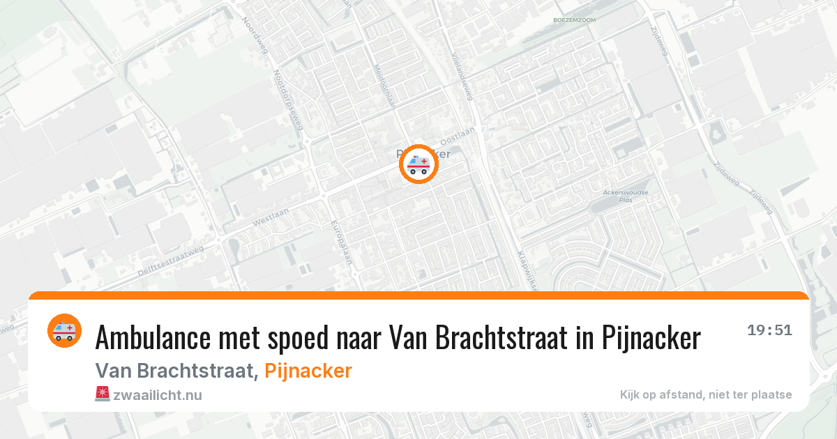 Ambulance met spoed naar Van Brachtstraat in Pijnacker — 20 jul 2026