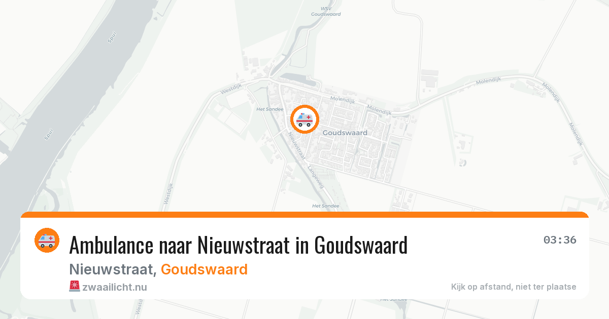 Ambulance naar Nieuwstraat in Goudswaard — 28 apr 2026