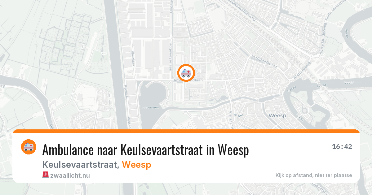 Ambulance naar Keulsevaartstraat in Weesp — 19 jul 2026