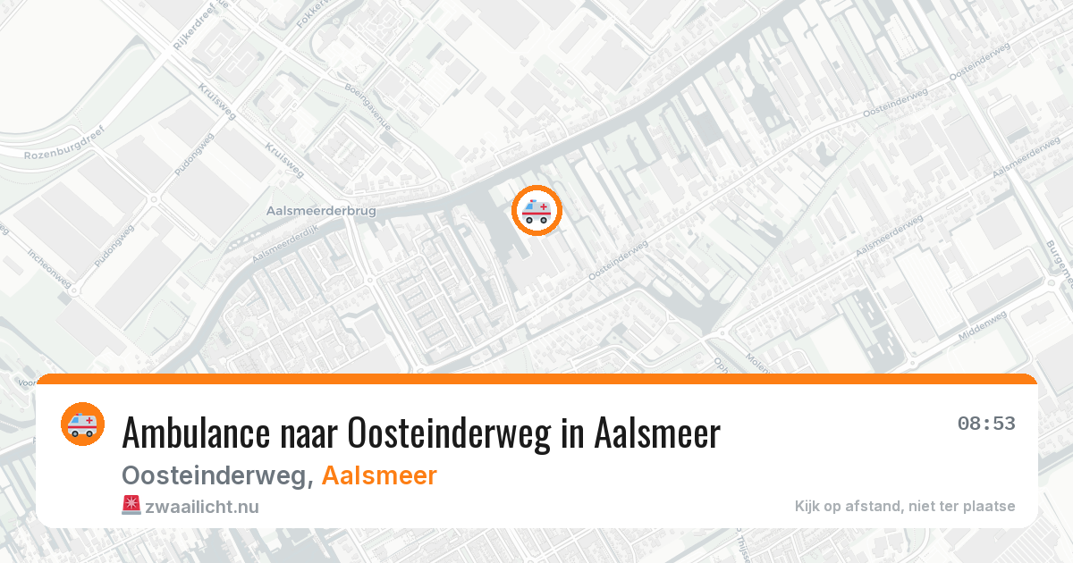 Ambulance naar Oosteinderweg in Aalsmeer — 16 jul 2026
