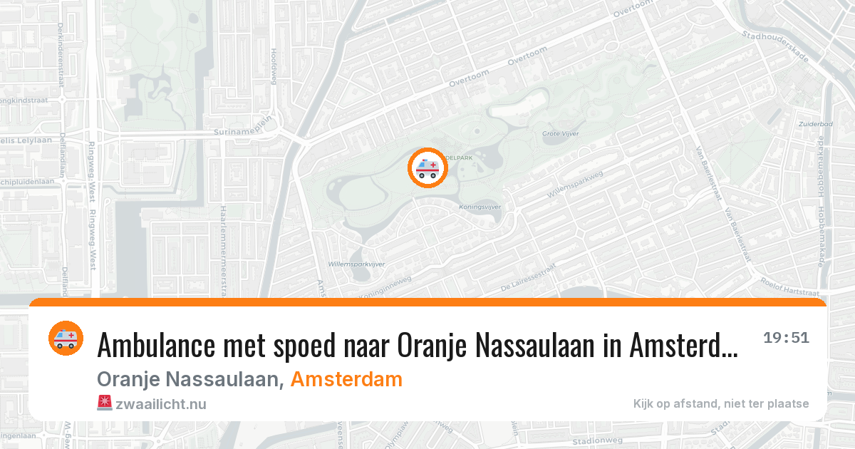 Ambulance met spoed naar Oranje Nassaulaan in Amsterdam — 6 jun 2026