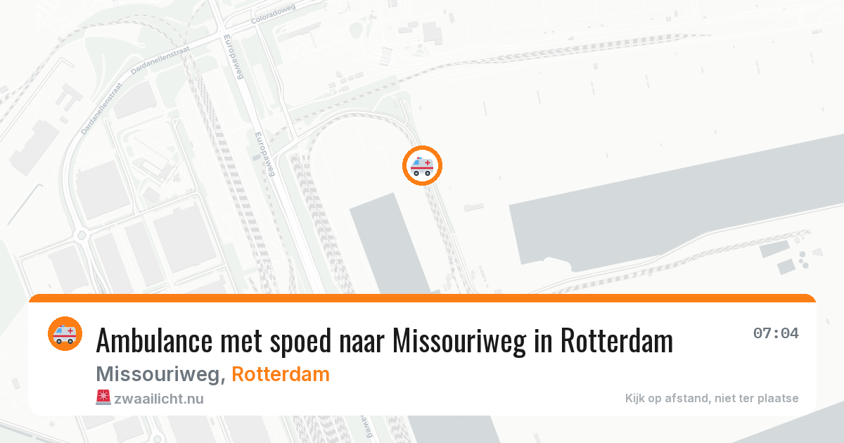 Ambulance met spoed naar Missouriweg in Rotterdam — 14 jul 2026