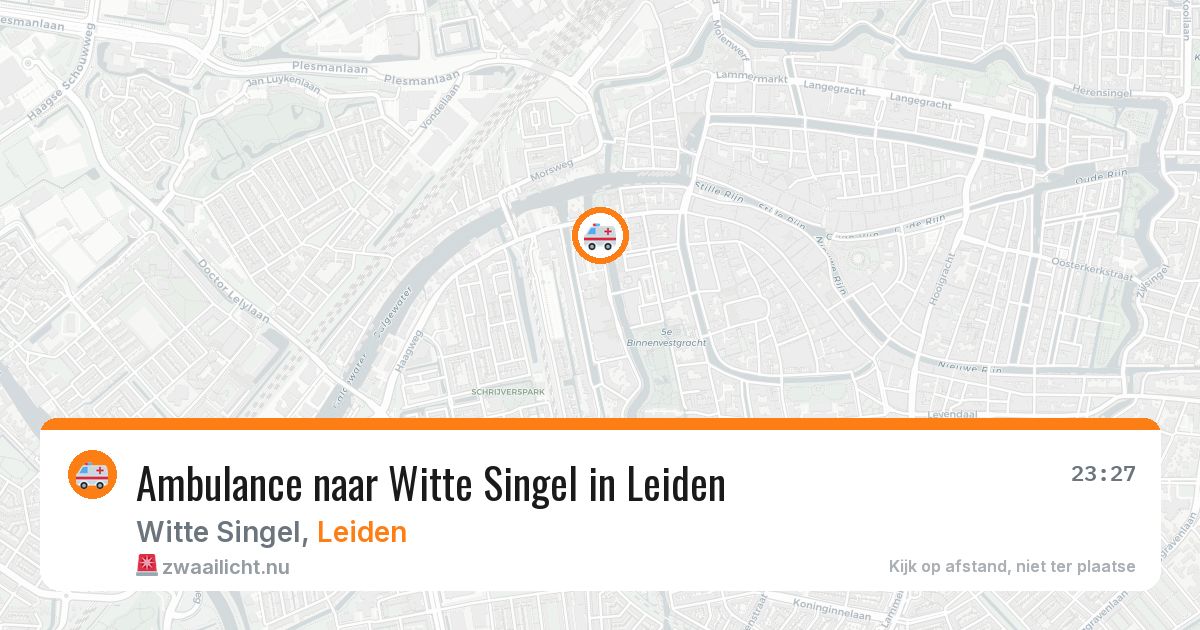 Ambulance naar Witte Singel in Leiden — 20 mrt 2026