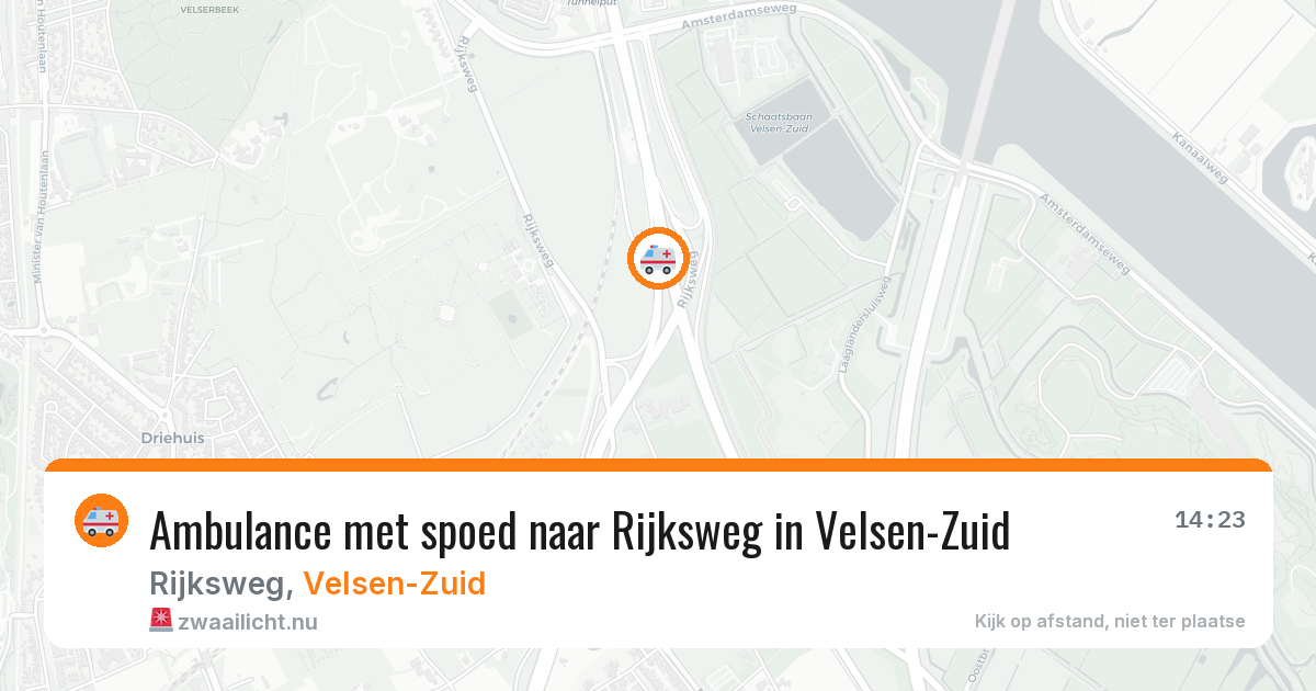 Ambulance met spoed naar Rijksweg in Velsen-Zuid — 22 mrt 2026