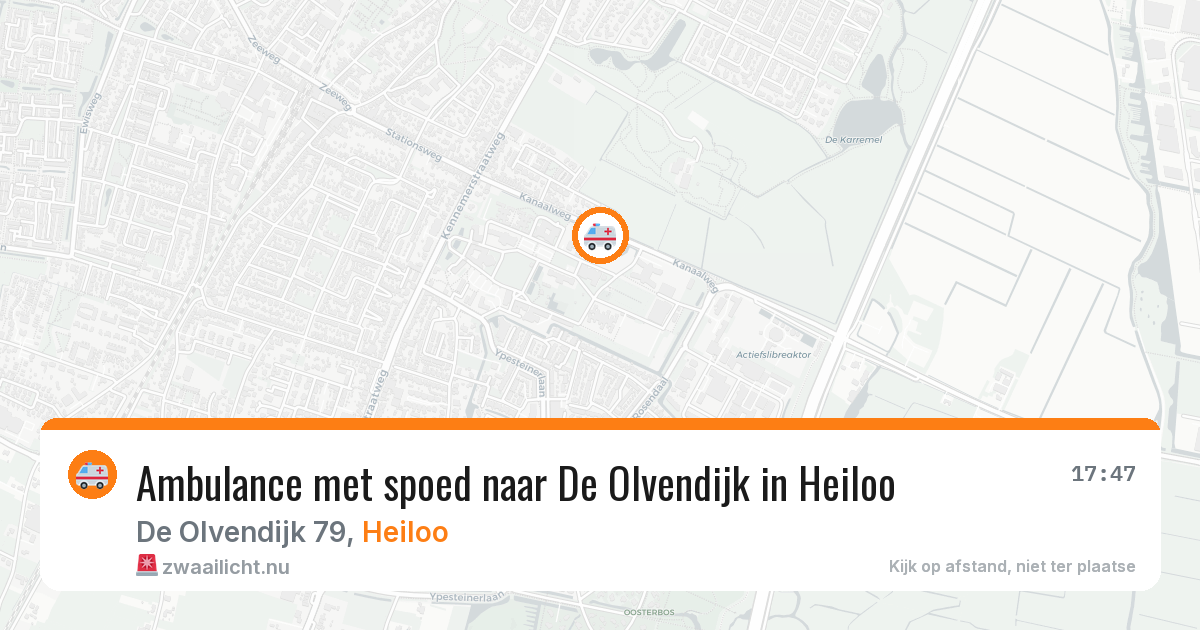 Ambulance met spoed naar De Olvendijk in Heiloo — 4 apr 2026