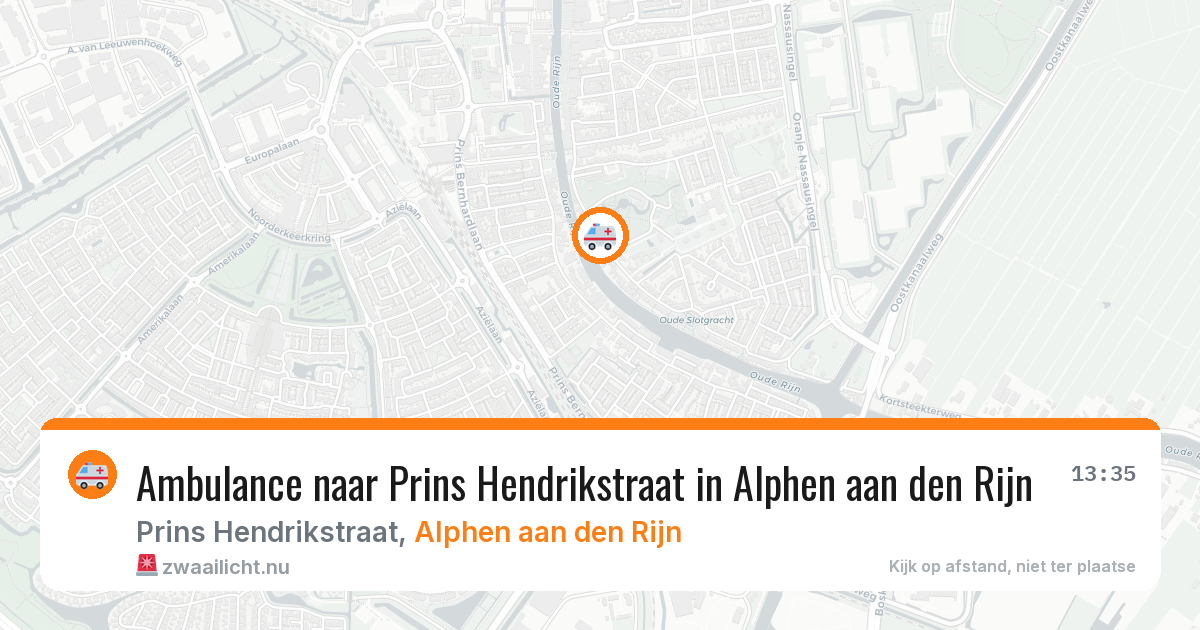 Ambulance naar Prins Hendrikstraat in Alphen aan den Rijn — 24 jul 2026