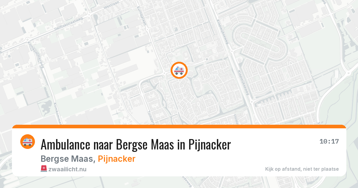 Ambulance naar Bergse Maas in Pijnacker — 21 jul 2026