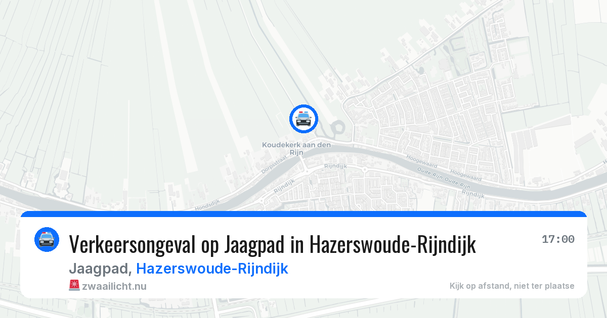 Verkeersongeval op Jaagpad in Hazerswoude-Rijndijk — 31 mrt 2026