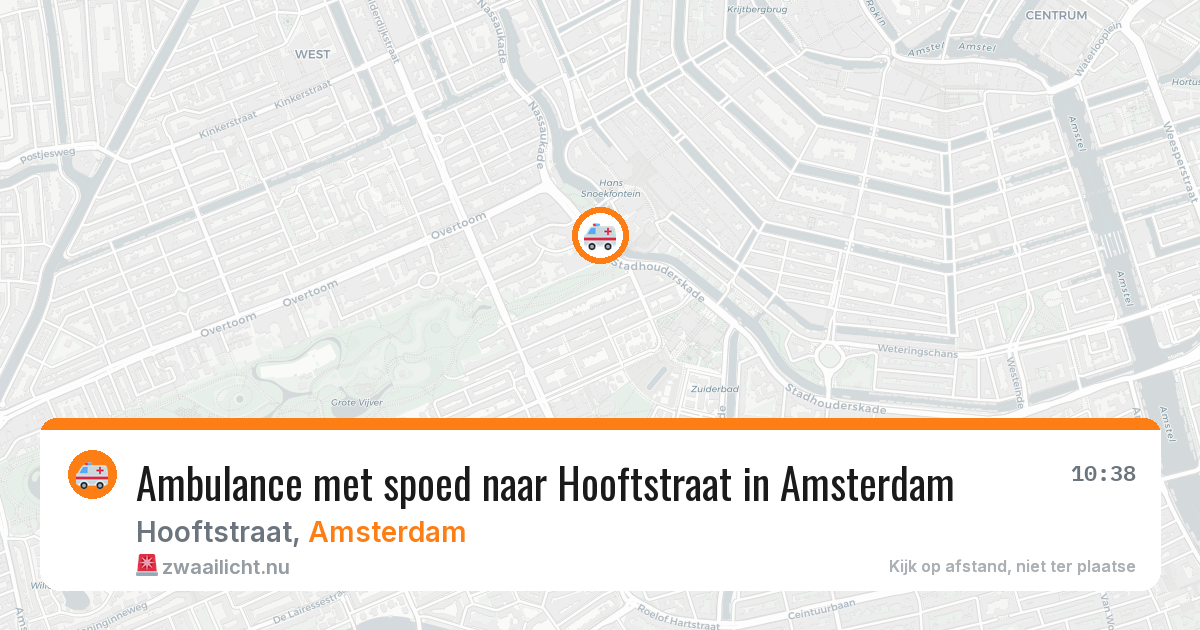 Ambulance met spoed naar Hooftstraat in Amsterdam — 31 mrt 2026