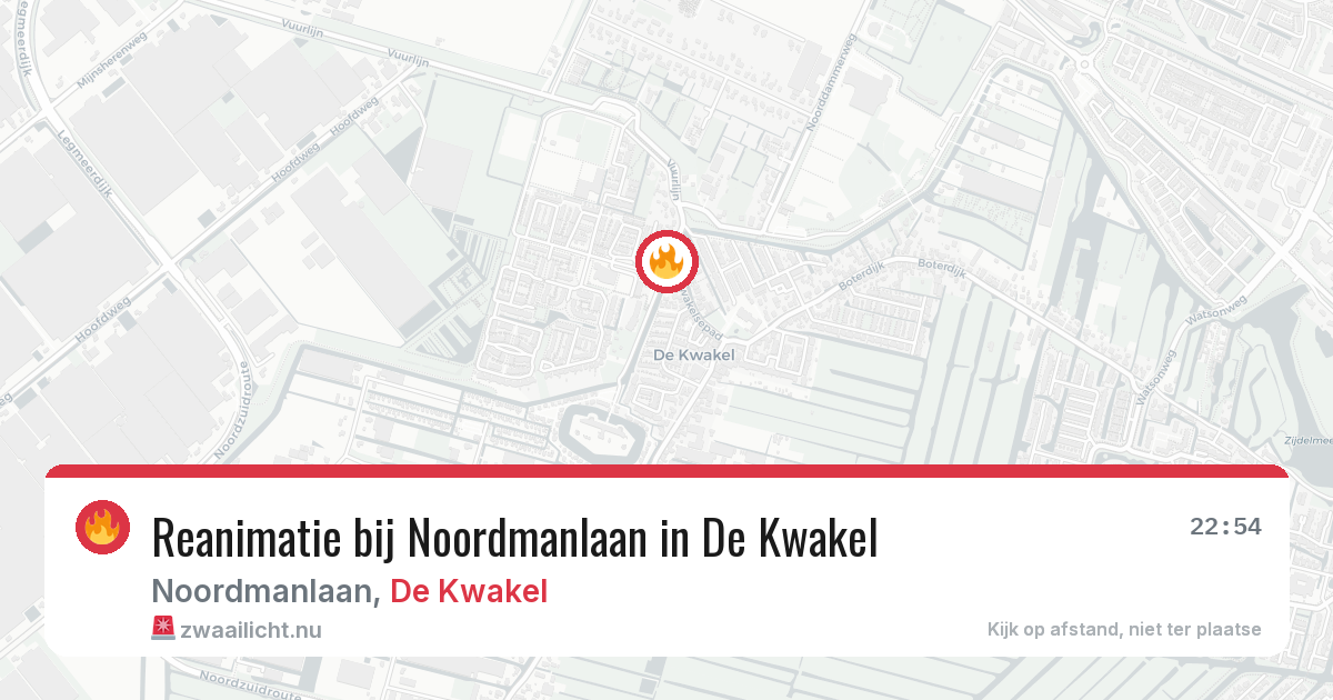 Reanimatie bij Noordmanlaan in De Kwakel — 19 mrt 2026