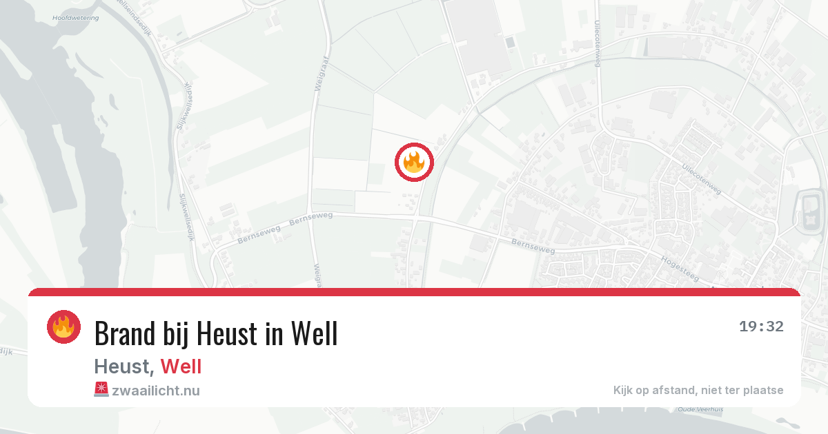 Brand bij Heust in Well — 26 mei 2026