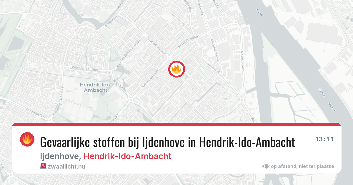 Gevaarlijke stoffen bij Ijdenhove in Hendrik-Ido-Ambacht — 9 mei 2026