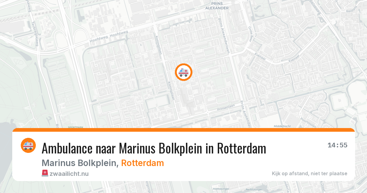 Ambulance naar Marinus Bolkplein in Rotterdam — 22 mrt 2026