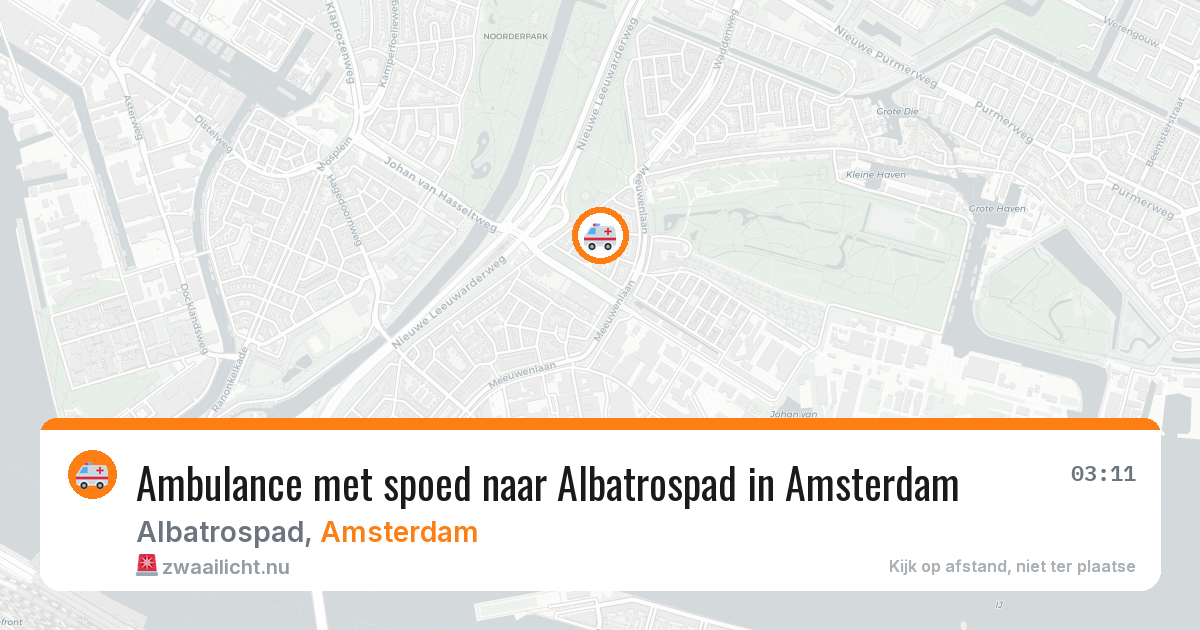 Ambulance met spoed naar Albatrospad in Amsterdam — 26 mrt 2026