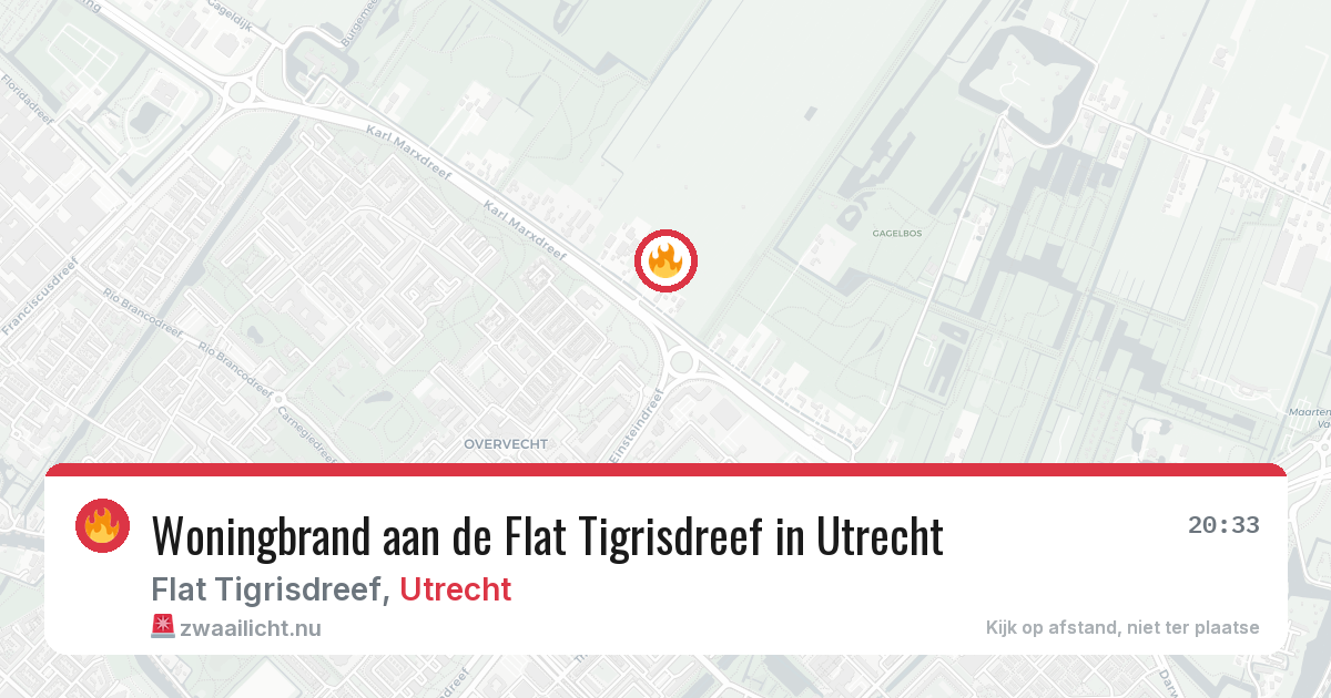 Woningbrand aan de Flat Tigrisdreef in Utrecht — 9 feb 2026