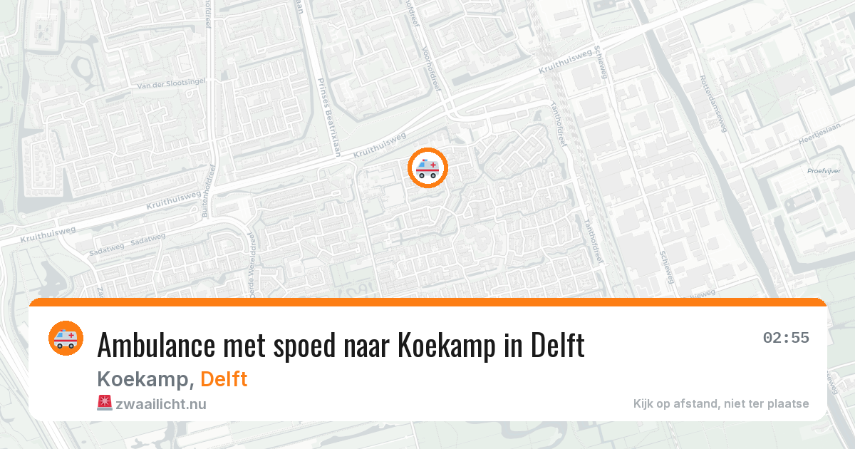 Ambulance met spoed naar Koekamp in Delft — 30 mrt 2026