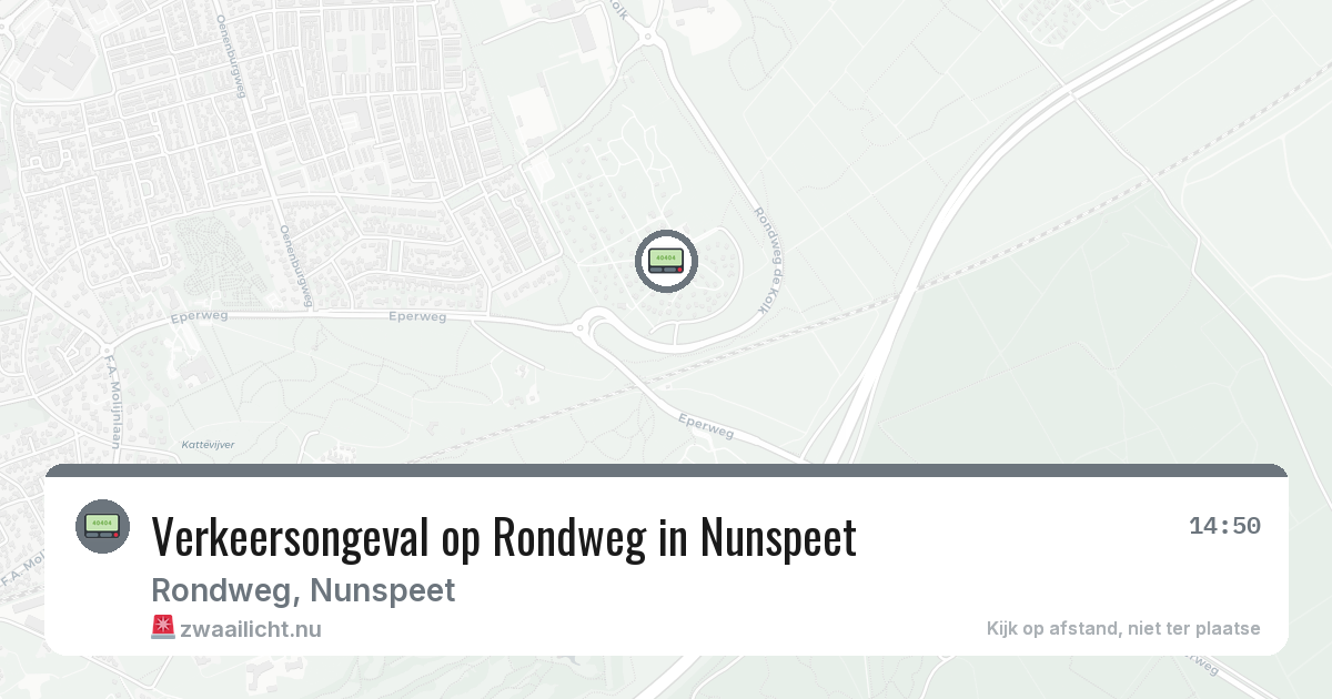 Verkeersongeval op Rondweg in Nunspeet — 9 feb 2026