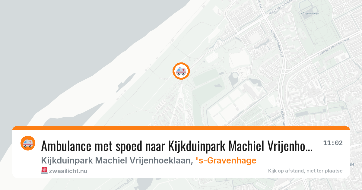Ambulance met spoed naar Kijkduinpark Machiel Vrijenhoeklaan in 's-Gravenhage — 9 feb 2026