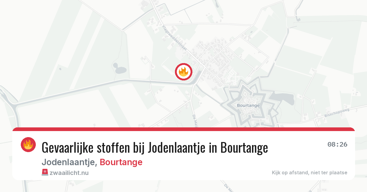 Gevaarlijke stoffen bij Jodenlaantje in Bourtange — 20 apr 2026