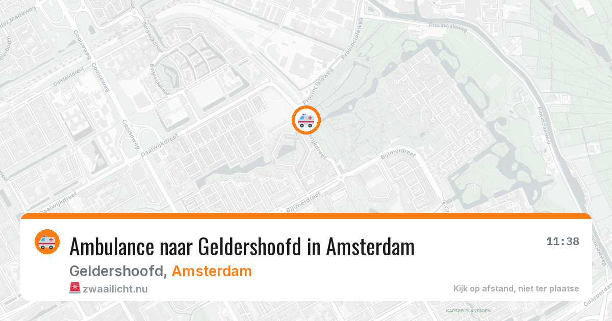 Ambulance naar Geldershoofd in Amsterdam — 16 jul 2026