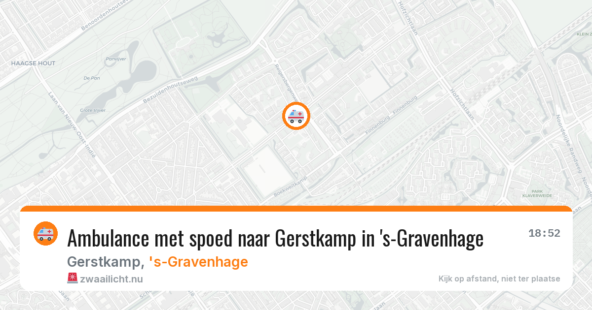 Ambulance met spoed naar Gerstkamp in 's-Gravenhage — 20 mei 2026