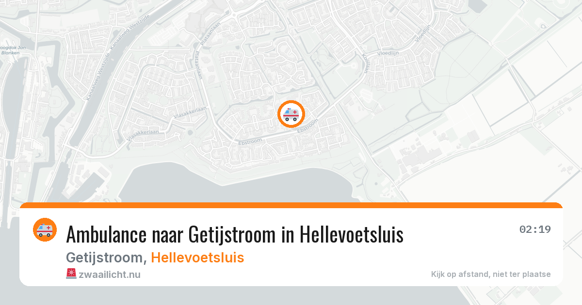 Ambulance naar Getijstroom in Hellevoetsluis — 13 jul 2026