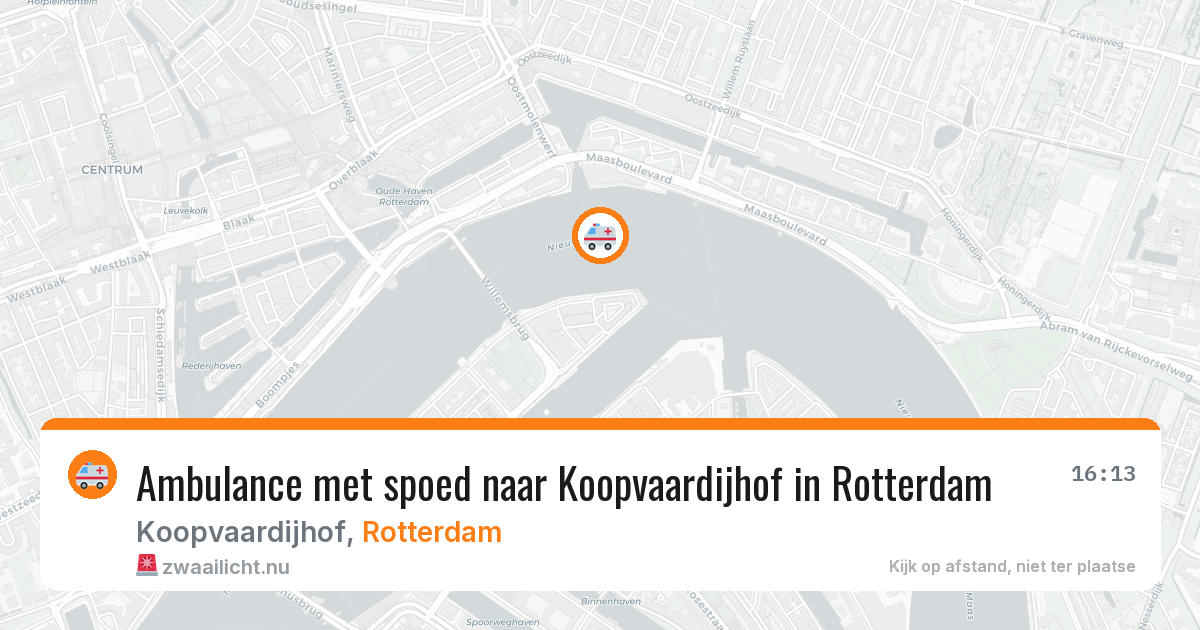 Ambulance met spoed naar Koopvaardijhof in Rotterdam — 21 feb 2026