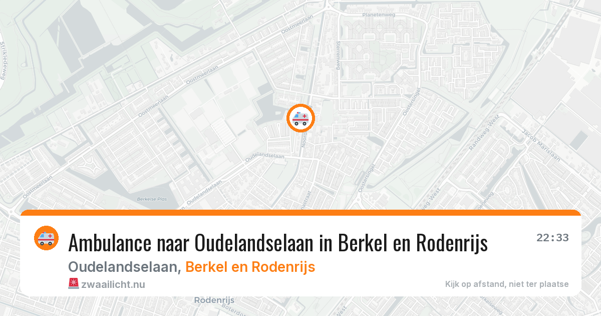 Ambulance naar Oudelandselaan in Berkel en Rodenrijs — 22 jul 2026