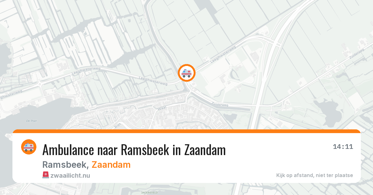 Ambulance naar Ramsbeek in Zaandam — 22 jul 2026