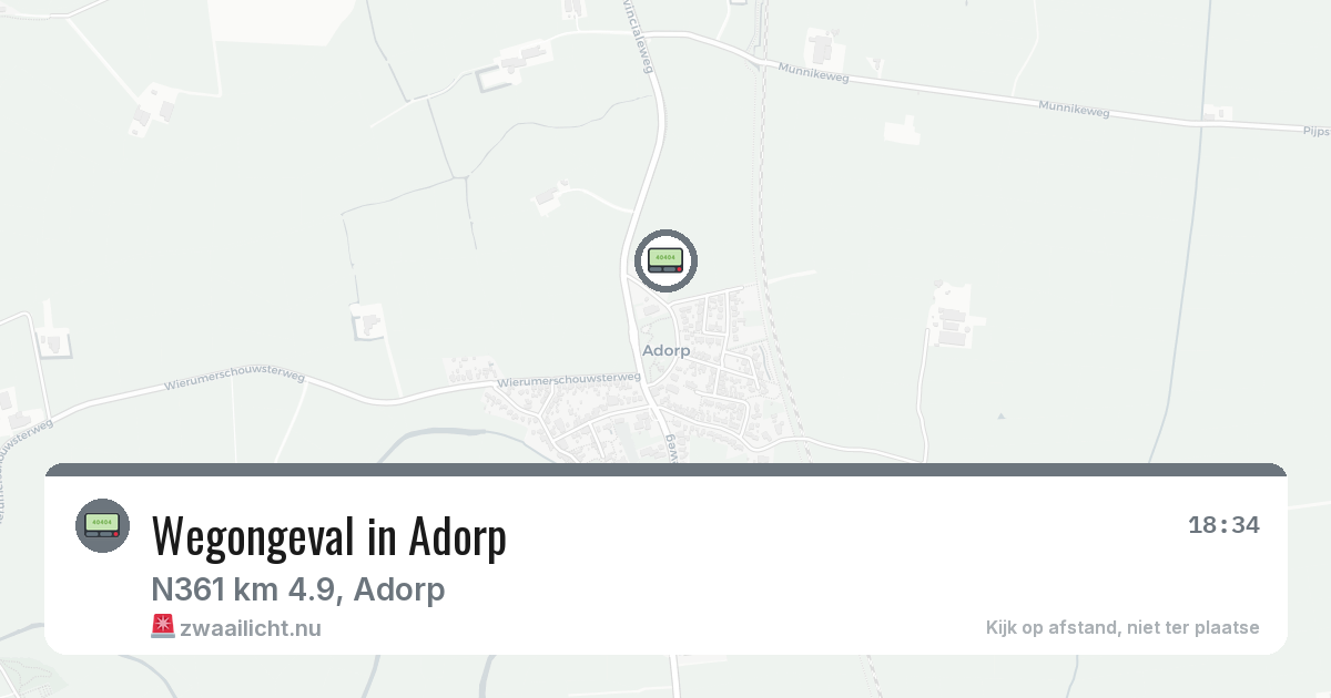 Wegongeval in Adorp — 31 jan 2026