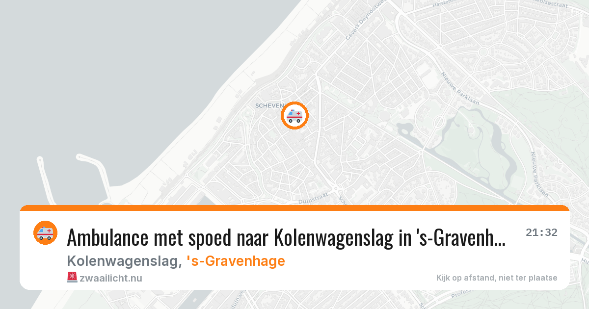 Ambulance met spoed naar Kolenwagenslag in 's-Gravenhage — 9 mei 2026