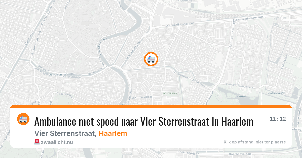 Ambulance met spoed naar Vier Sterrenstraat in Haarlem — 23 mrt 2026