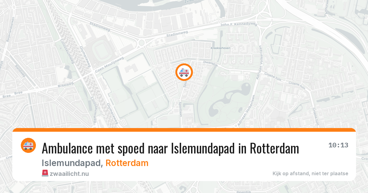 Ambulance met spoed naar Islemundapad in Rotterdam — 14 mei 2026