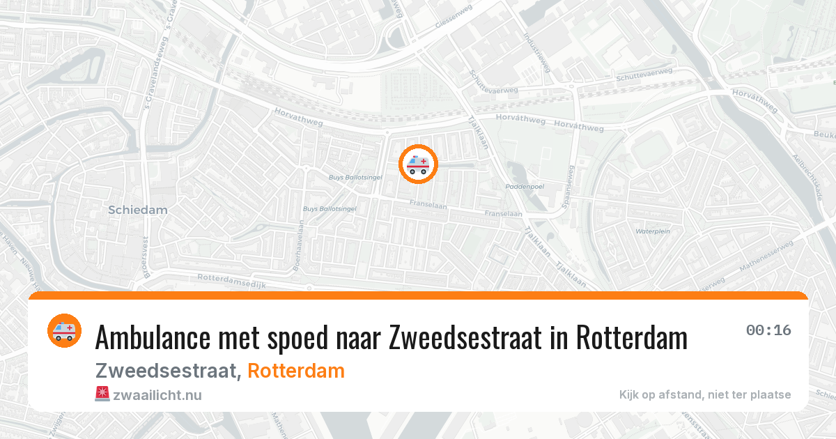 Ambulance met spoed naar Zweedsestraat in Rotterdam — 11 jul 2026