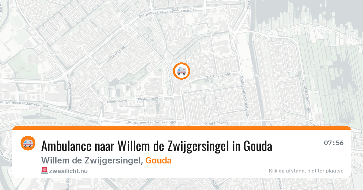 Ambulance naar Willem de Zwijgersingel in Gouda — 27 jul 2026